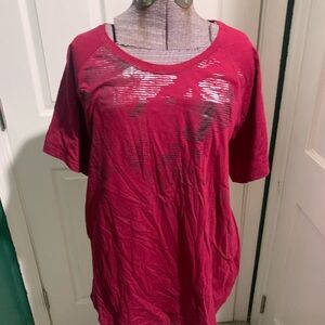 Tek Gear Women's Burgundy Short Sleeve Tee